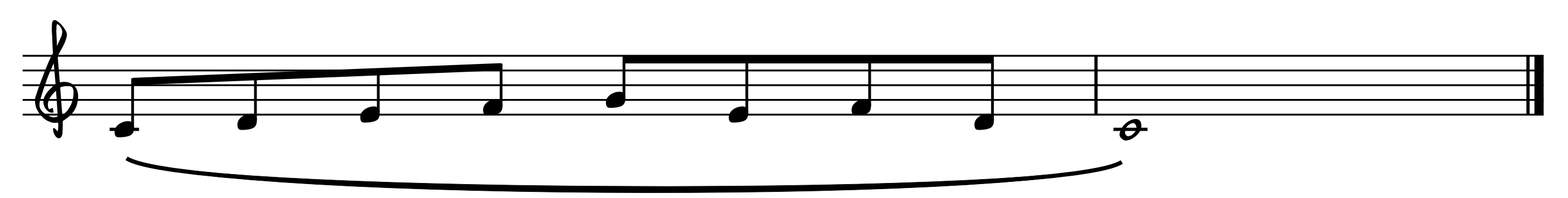 Nuottiesimerkki: LEgatokaari